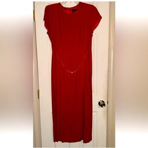 Virgo II, size 14, red with crystal waist chain